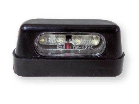 Univerzalna LED osvetlitev za registrsko tablico BIHR, črna