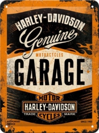 Okrasna pločevinasta plošča/tabla Harley Davidson Garage (30x40 cm)