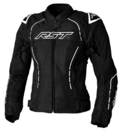 Športna ženska poletna motoristična jakna RST S1, črna/bela