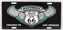 Okrasna pločevinasta plošča/tabla Historic US Route 66 (30x15 cm)