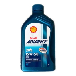 Polsintetično motorno olje SHELL Advance AX7 4T 15W50, 1 L