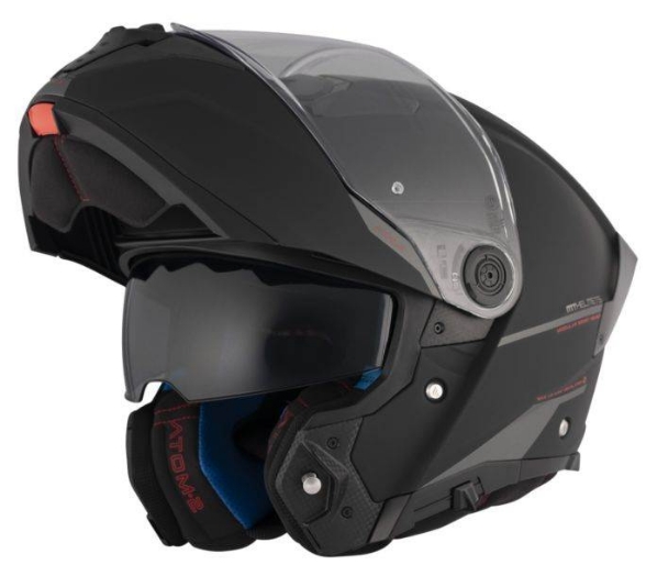 Preklopna motoristična čelada MT Helmets Atom 2 SV Matt, črna
