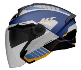 Športna motoristična jet čelada MT Helmets Cosmo SV Cruiser, modra/črna