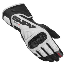 Športne motoristične rokavice Spidi STR-6, bele/črne
