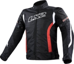 Športna motoristična jakna LS2 Gate, črna/rdeča