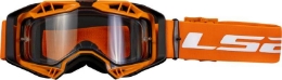 Motocross očala LS2 MX Aura Enduro Series + Pinlock, oranžna