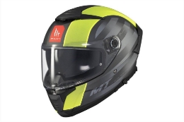 Motoristična čelada MT Helmets Thunder 4 SV Treads, črna/siva/rumena