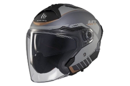 Športna motoristična jet čelada MT Helmets Cosmo SV Cruiser, siva/črna