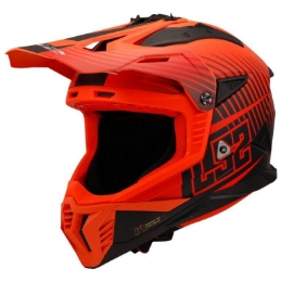 Motocross čelada LS2 Fast EVO II Duck (MX708), oranžna/rdeča