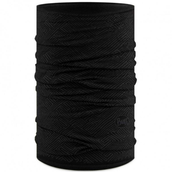 Večnamenska ovratna ruta BUFF® Merino Wool Lightweight Tolui Black