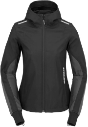 Slika Ženska motoristična softshell jakna Spidi Hoodie Armor Light, črna