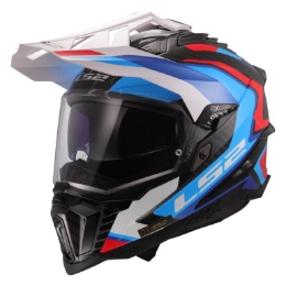 Karbonska adventure motoristična čelada LS2 Explorer Frontire II (MX701), modra