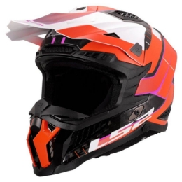 Premium karbonska motokros čelada LS2 X-Force Galuo (MX703), oranžna